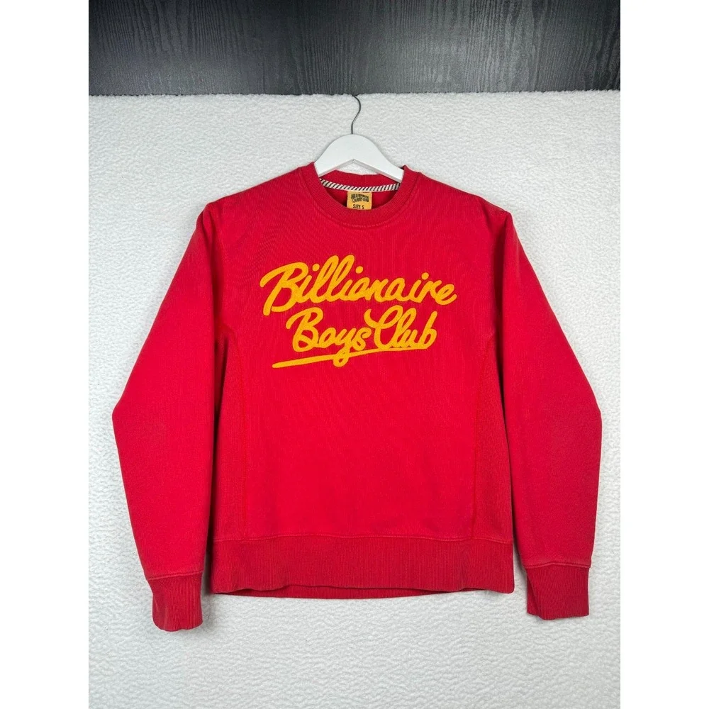 Vintage Billionaire Boys Club Sweatshirt Small Red Chain Stitched Script Logo